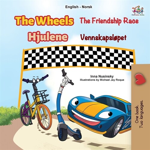The Wheels - The Friendship Race (English Norwegian Bilingual Kids Book) (Paperback)