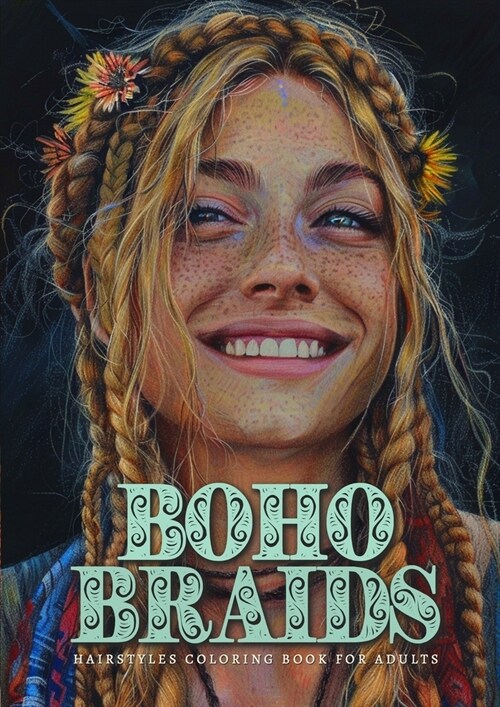 Boho Braids Hairstyles Coloring Book for Adults: Girl Portraits Coloring Book - Boho Coloring Book for Adults Hippie - Hairstyles Coloring Book for Te (Paperback)