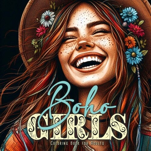 Boho Girls Coloring Book for Adults: Girl Portraits Coloring Book - Boho Coloring Book for Adults Hippie - Hairstyles Coloring Book for Teenagers (Paperback)