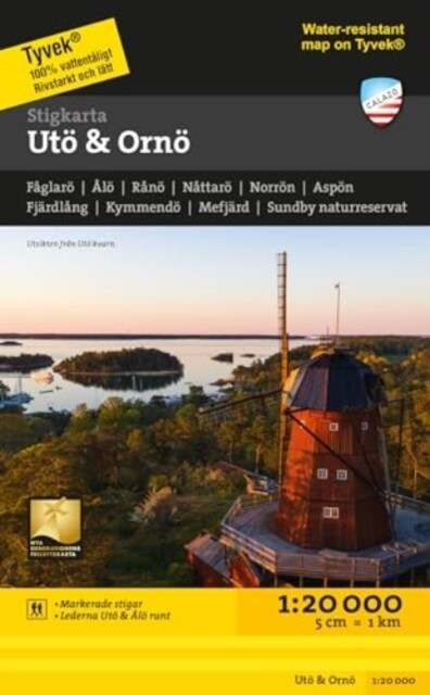 Uto & Orno stigkarta (Sheet Map, folded)