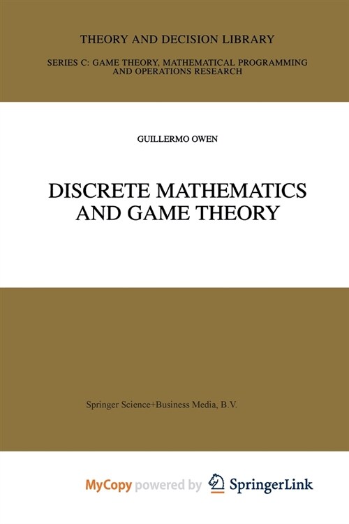 Discrete Mathematics and Game Theory (Paperback)