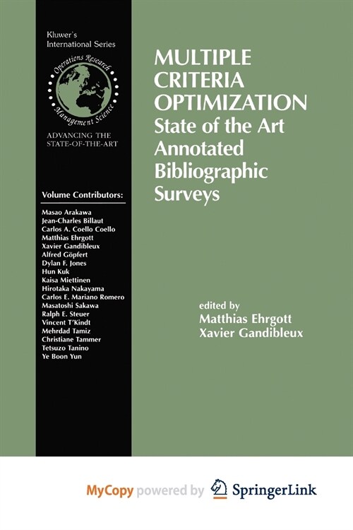 Multiple Criteria Optimization (Paperback)