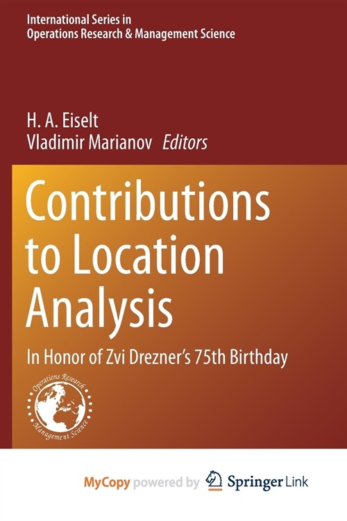 Contributions to Location Analysis (Paperback)