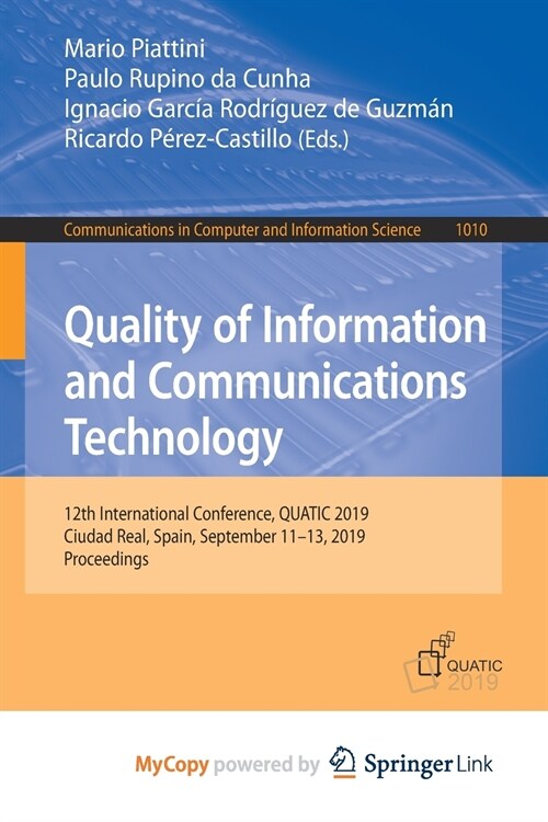 Quality of Information and Communications Technology (Paperback)