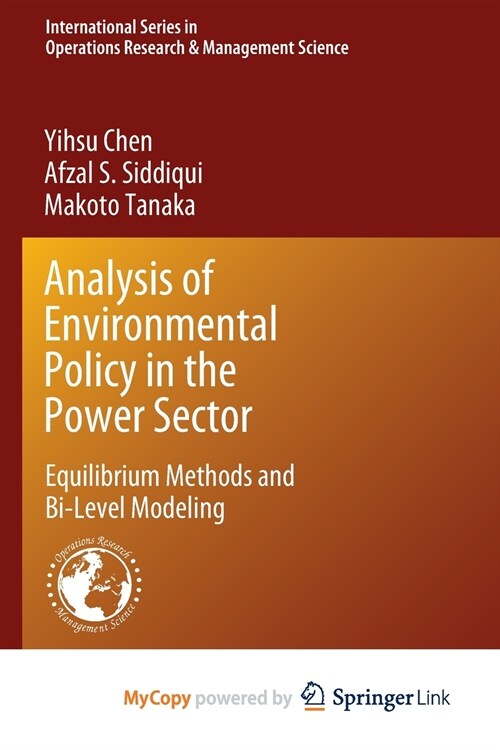 Analysis of Environmental Policy in the Power Sector (Paperback)