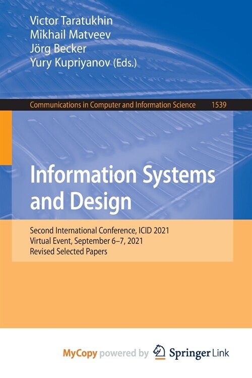 Information Systems and Design (Paperback)