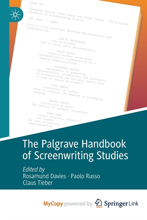 The Palgrave Handbook of Screenwriting Studies (Paperback)