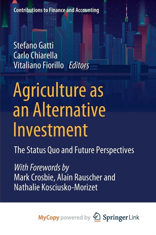 Agriculture as an Alternative Investment (Paperback)