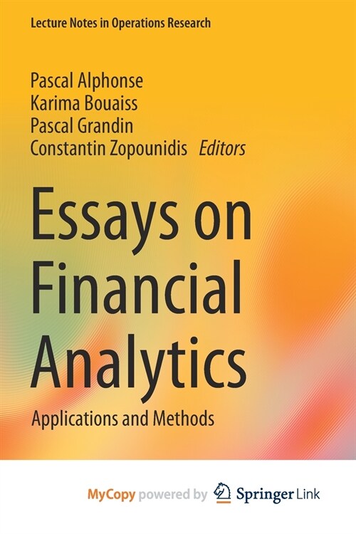 Essays on Financial Analytics (Paperback)