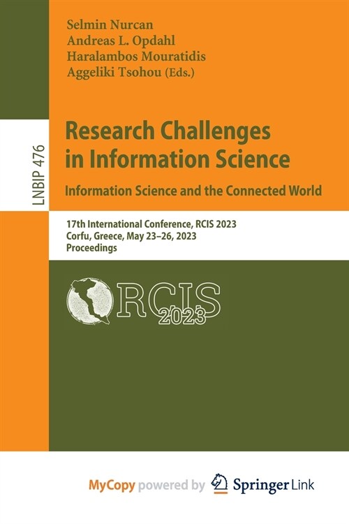 Research Challenges in Information Science (Paperback)