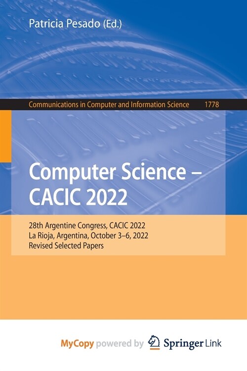Computer Science - CACIC 2022 (Paperback)
