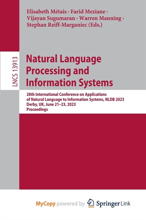 Natural Language Processing and Information Systems (Paperback)