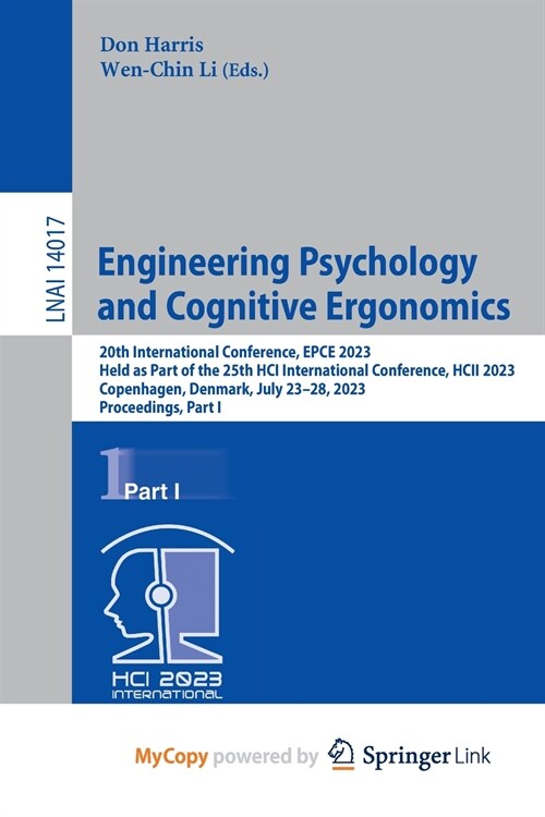 Engineering Psychology and Cognitive Ergonomics (Paperback)