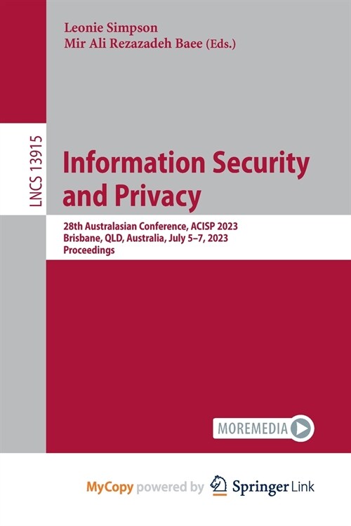 Information Security and Privacy (Paperback)