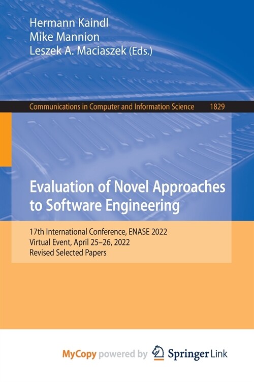 Evaluation of Novel Approaches to Software Engineering (Paperback)