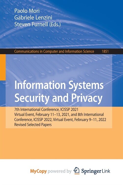 Information Systems Security and Privacy (Paperback)