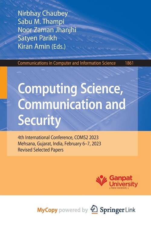 Computing Science, Communication and Security (Paperback)