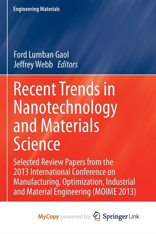 Recent Trends in Nanotechnology and Materials Science (Paperback)