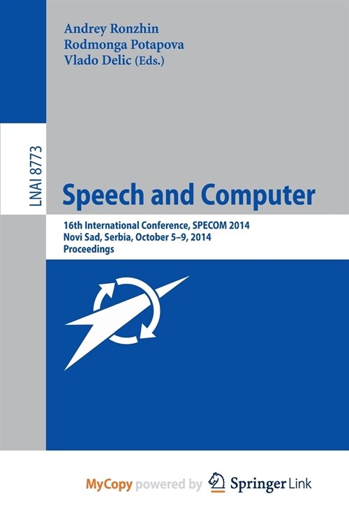 Speech and Computer (Paperback)