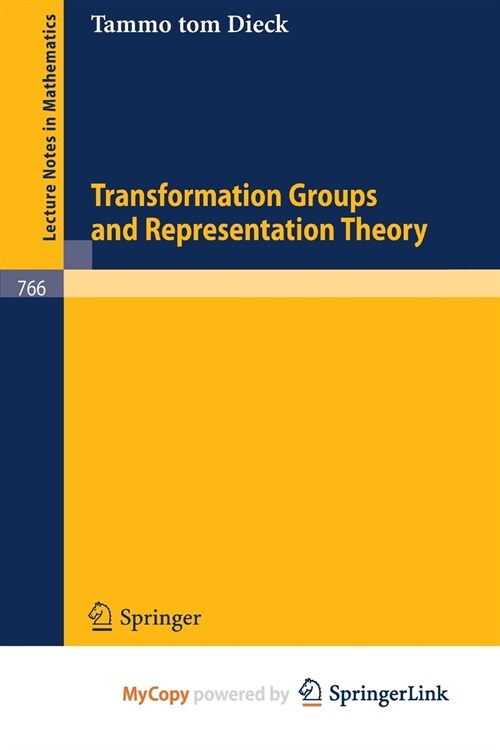 Transformation Groups and Representation Theory (Paperback)