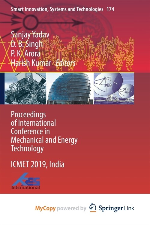 Proceedings of International Conference in Mechanical and Energy Technology (Paperback)