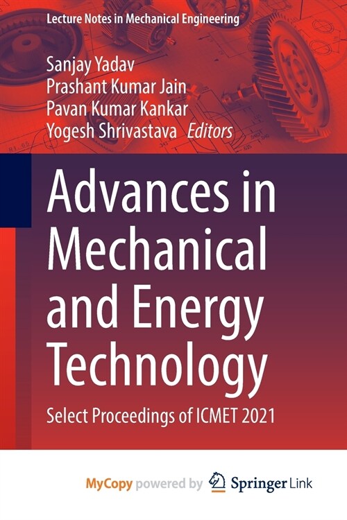 Advances in Mechanical and Energy Technology (Paperback)