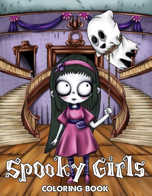 Spooky Girls Coloring Book (Paperback)