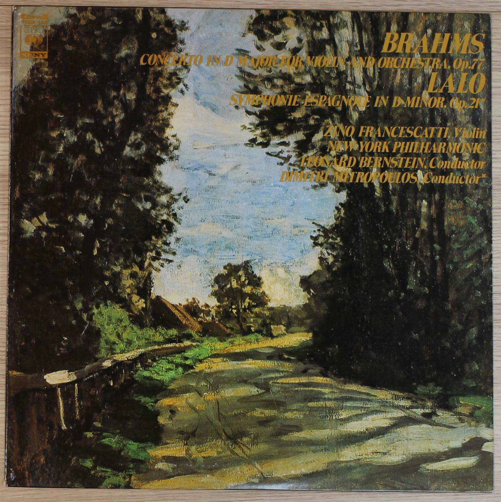 [중고] [LP 수입] BRAHMS - 바이올린 협주곡 Op.77  /  LALO - 스페인 교향곡 Op.21  ·  Zino Francescatti  [102]