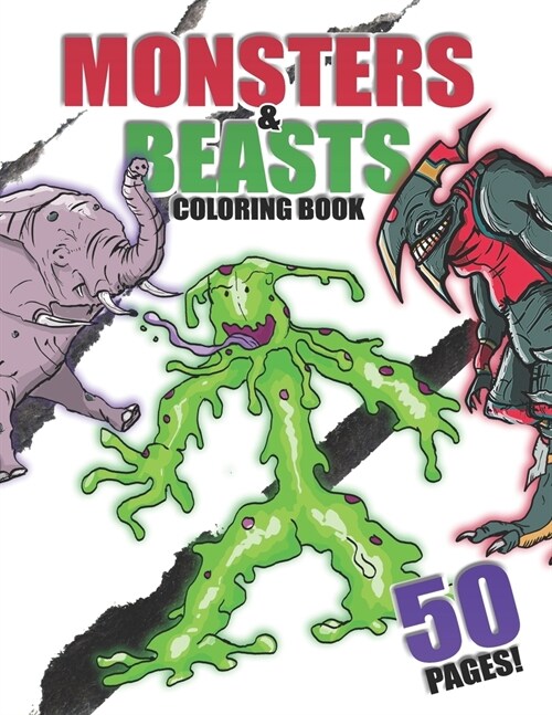 Monsters & Beasts Coloring Book (Paperback)