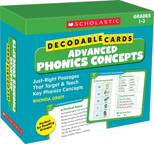 Decodable Cards: Advanced Phonics Concepts: Just-Right Passages That Target & Teach Key Phonics Concepts (Hardcover)