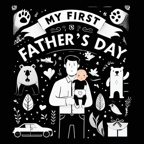 High Contrast Baby Book - Fathers Day: My First Fathers Day For Newborn, Babies, Infants High Contrast Baby Book of Family days Black and White Baby (Paperback)