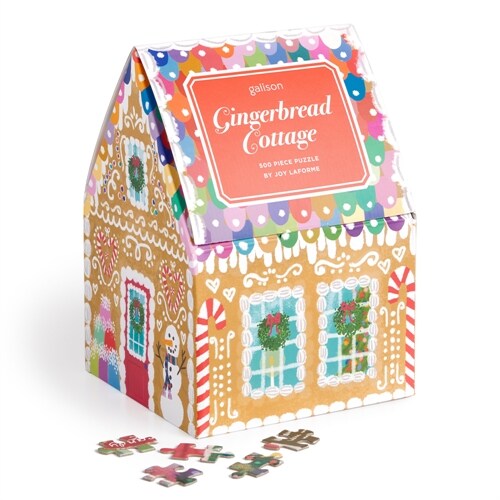 Joy Laforme Gingerbread Cottage 500 Piece Puzzle In A House (Jigsaw)