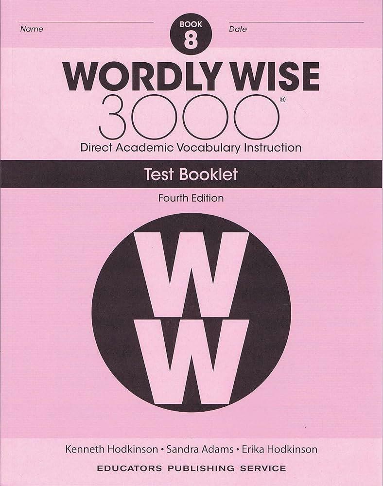 [중고] Wordly Wise, Grade 8 Test Booklet (Paperback, 4th)