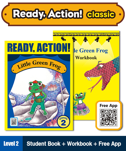 Ready Action Classic Mid : Little Green Frog (Student Book + App QR + Workbook)