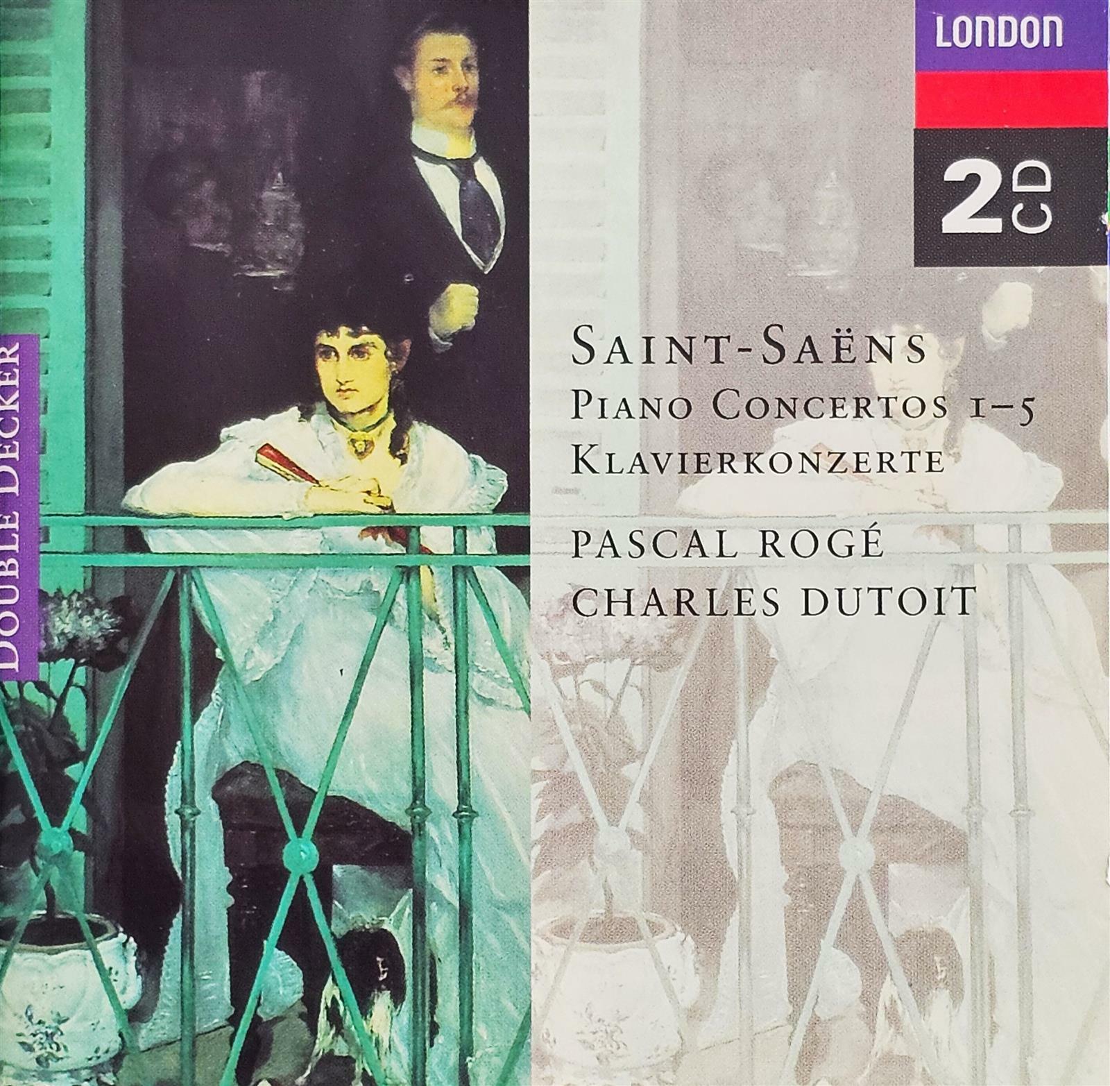 [중고] [수입 2CD] Saint-Saens : Piano Concertos 1~5  by Pascal Roge / Dutoit