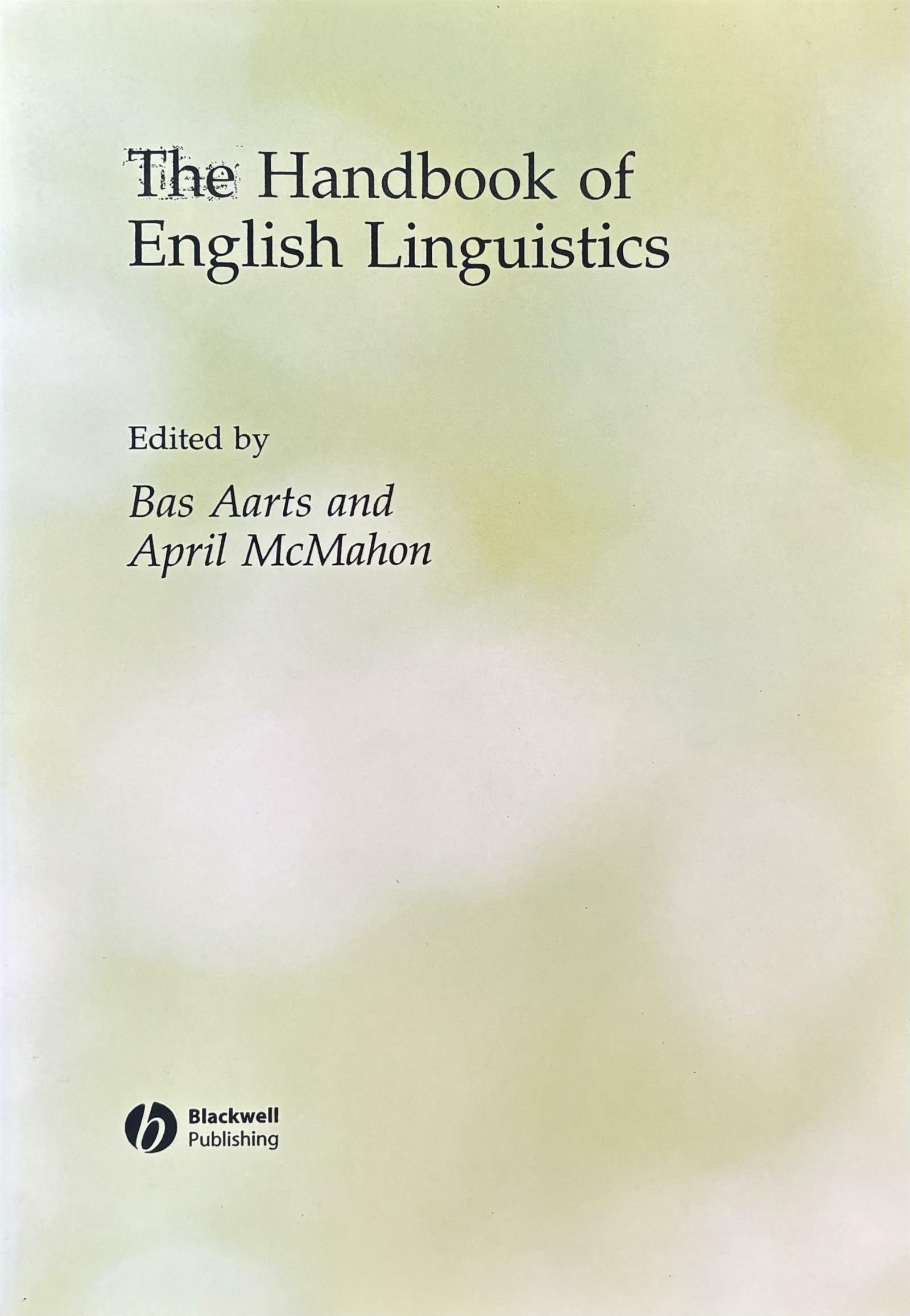 [중고] The Handbook of English Linguistics (Hardcover)