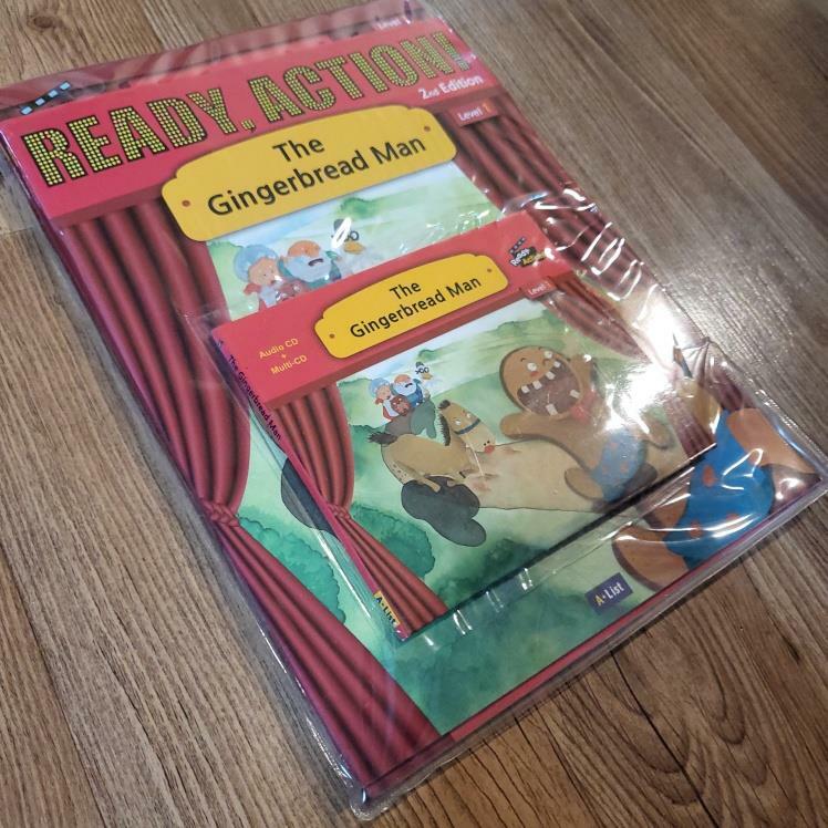 [중고] Ready Action Level 1 : The Gingerbread Man (Student Book + App QR + Workbook, 2nd Edition)