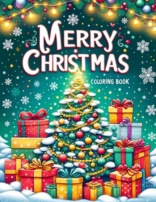 Merry Christmas Coloring book: Featuring serene scenes of snowy landscapes and cozy cottages, this collection is perfect for unwinding and finding in (Paperback)