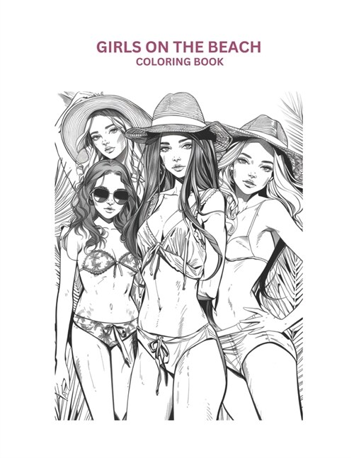 Girls on the Beach: Coloring Book (Paperback)