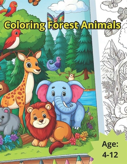 Coloring Forest Animals (Paperback)