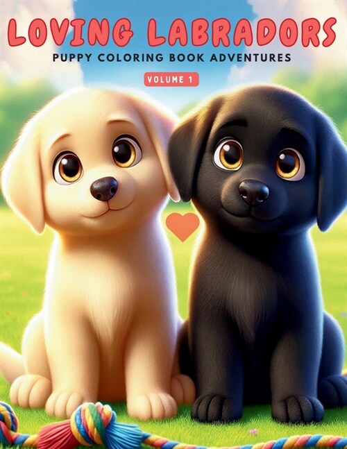 Loving Labradors: Puppy Coloring Book Adventures (Paperback)