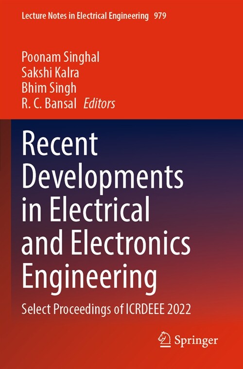 Recent Developments in Electrical and Electronics Engineering: Select Proceedings of Icrdeee 2022 (Paperback, 2023)