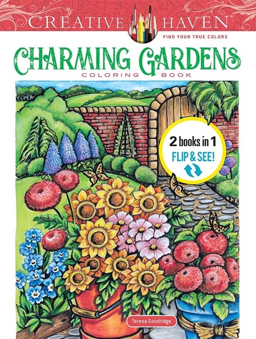 Creative Haven Charming Gardens Coloring Book (Paperback)