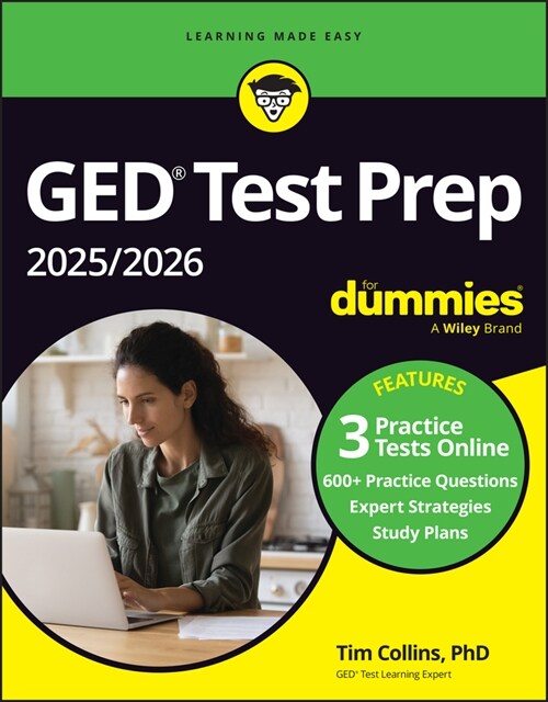 GED Test Prep 2025/2026 for Dummies: Book + 3 Practice Tests Online (Paperback, 7)