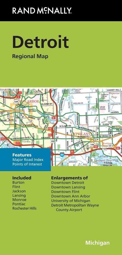 Rand McNally Folded Map: Detroit and Southeastern Michigan Regional Map (Folded)