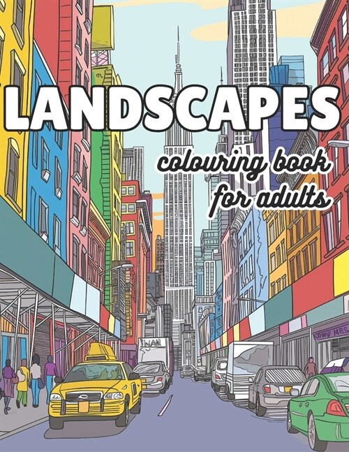 Landscapes: Coloring book for adult (Paperback)
