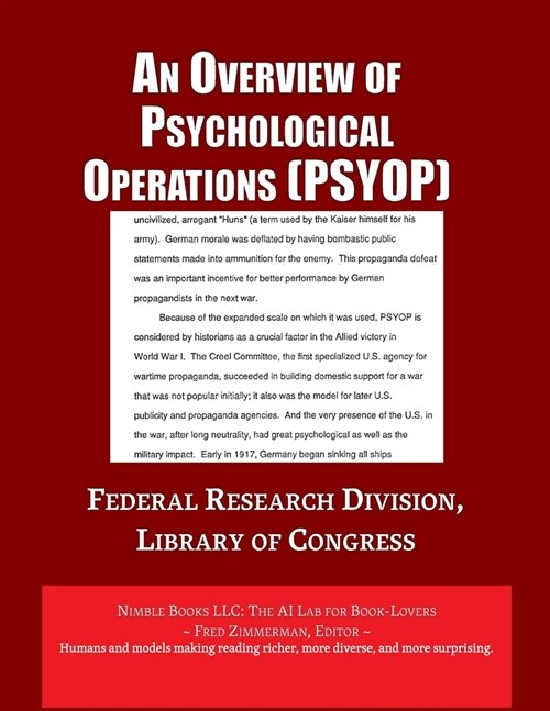 Analysis of Psychological Operations (PSYOP) (Paperback)