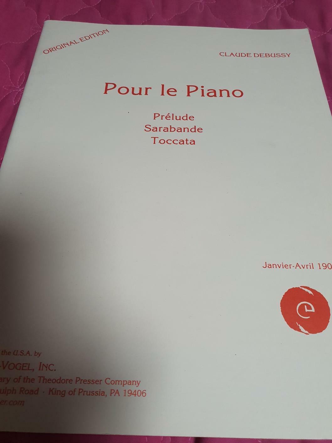 [중고] pour le piano  /  claude debussy