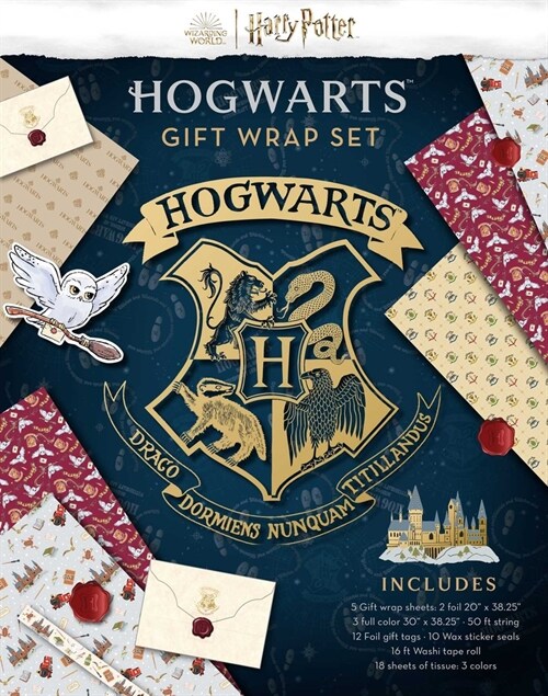 Harry Potter: Hogwarts Gift Wrap Stationery Set (Kit)