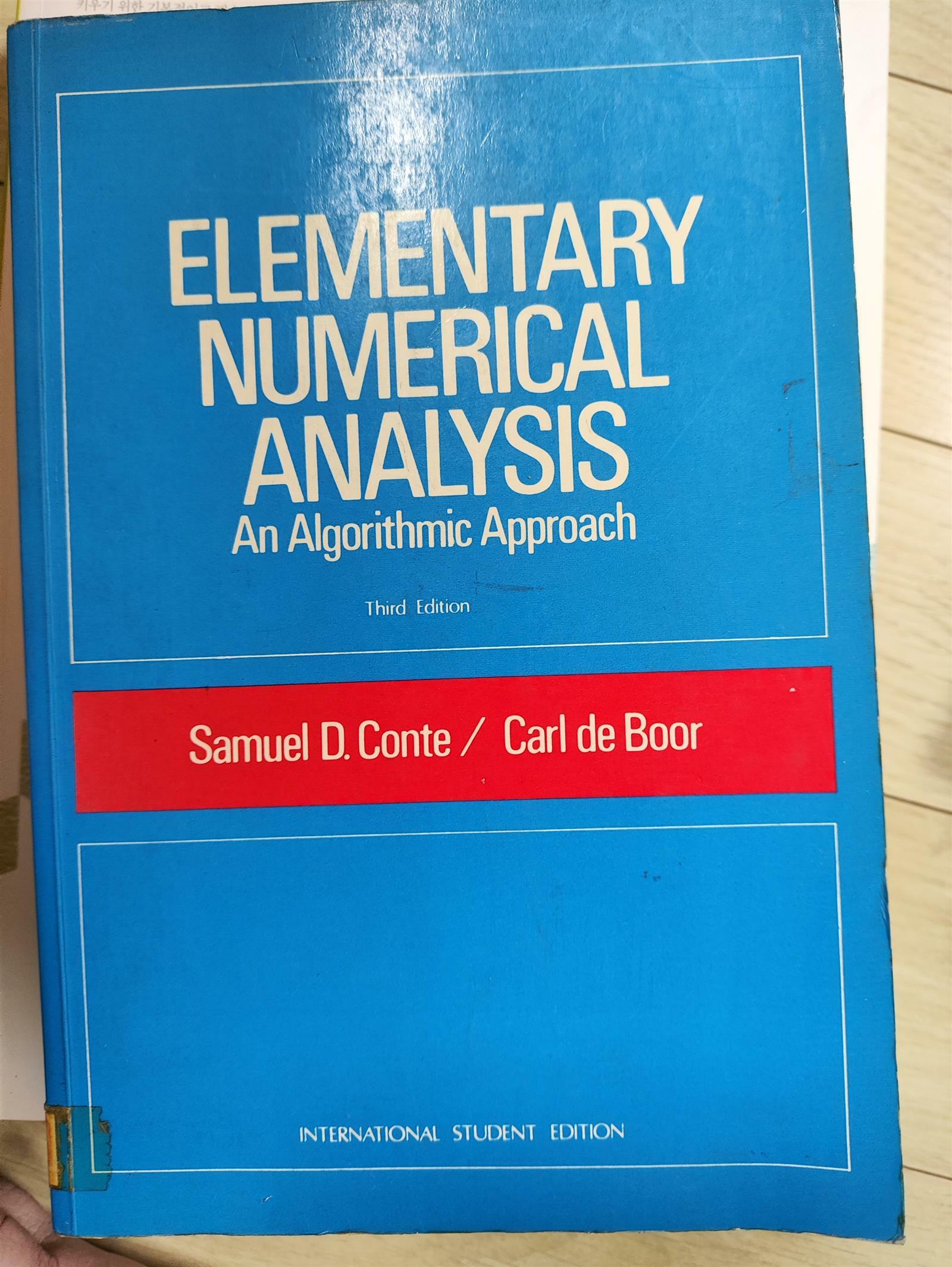 [중고] Elementary Numerical Analysis: An Algorithmic Approach